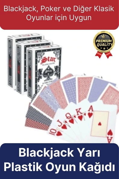 Premium Seri Eğlence Estetik Baskı Yarı Plastik Poker Texas Holden Casino 21 Blackjack Oyun Kartları - 1