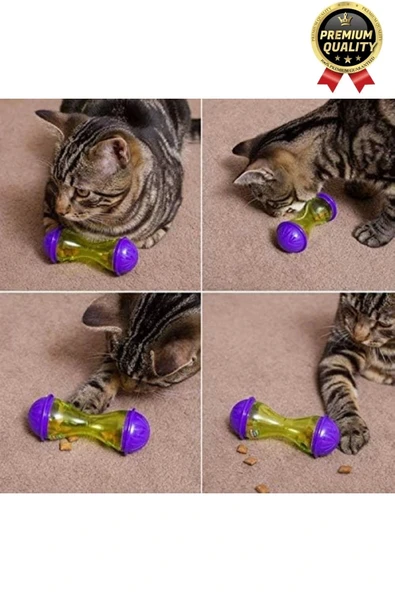Premium Seri Saklama Hazneli İçgüdüsel Avlanma Kum Saati İnteraktif Kedi köpek Ödül Maması Oyuncağı - 5
