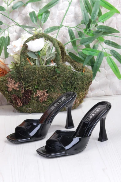 Fort 5133 Ares Rugan Tek Bantlı İnçe Yüksek Topuklu Kadın Terlik - Resim 6