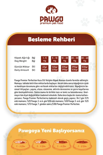 Pawgo Premier Perfection 2 Kg | Kuzu Etli | Yetişkin Köpek Maması - 3
