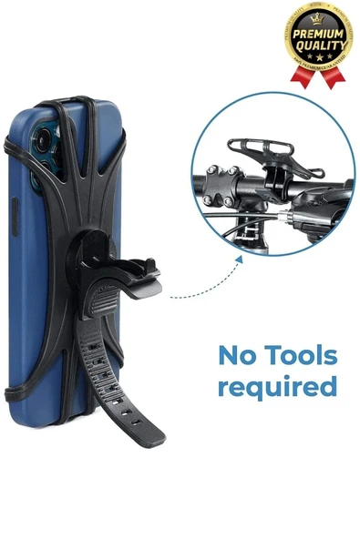 Premium Sök Çıkar 360 Derece Dönebilen Ayarlanabilir Bisiklet Motosiklet Scooter Telefon Tutucu - 4