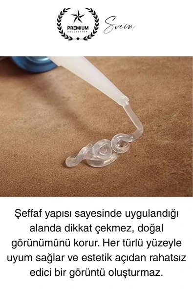 Premium 40 gr Üniversal Sızdırmaz Şeffaf Tüp Silikon Mutfak Banyo Küvet Kenarı Elastik İzolasyon - 2