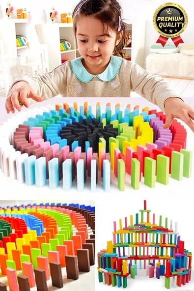 Özel Üretim Çocuk Eğitici Eğlenceli El Göz Koordinasyonu Geliştirici Renkli Domino 100 Taş Oyunu - 5