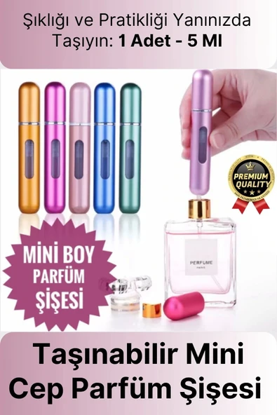 Özel Üretim Pratik Otomatik Doldurulabilir Taşınabilir Atomizer Seyahat Mini Cep Parfüm Şişesi 5 Ml - 1