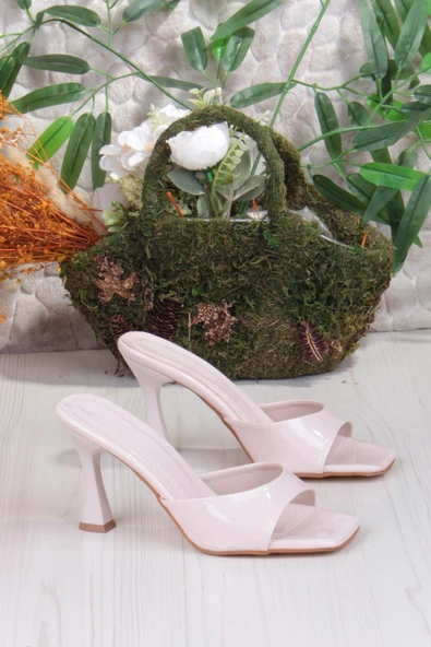 Fort 5133 Ares Rugan Tek Bantlı İnçe Yüksek Topuklu Kadın Terlik - Resim 12