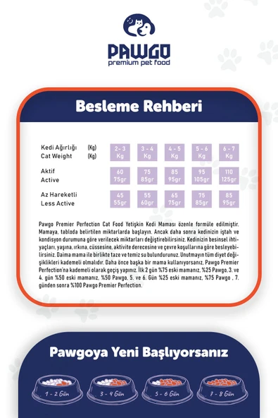 Pawgo Premier Perfection 2 Kg | Tavuk Etli | Hypoallergenic | Kedi Maması - 3
