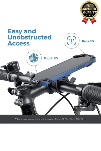 Premium Sök Çıkar 360 Derece Dönebilen Ayarlanabilir Bisiklet Motosiklet Scooter Telefon Tutucu - 3