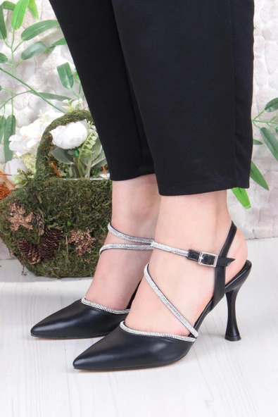 Fort 35691 Cilt Biye Taşlı Topuklu Abiye Ayakkabı Kadın Ayakkabı - Resim 2