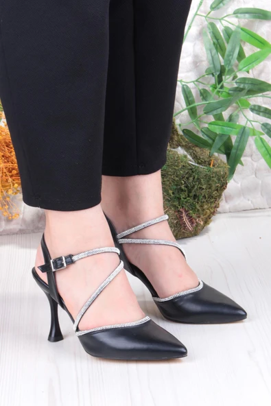 Fort 35691 Cilt Biye Taşlı Topuklu Abiye Ayakkabı Kadın Ayakkabı - Resim 3