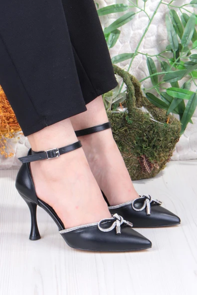 Fort 35695 Cilt Fiyonklu Biye Taşlı Topuklu Abiye Ayakkabı Kadın Ayakkabı ürün görseli