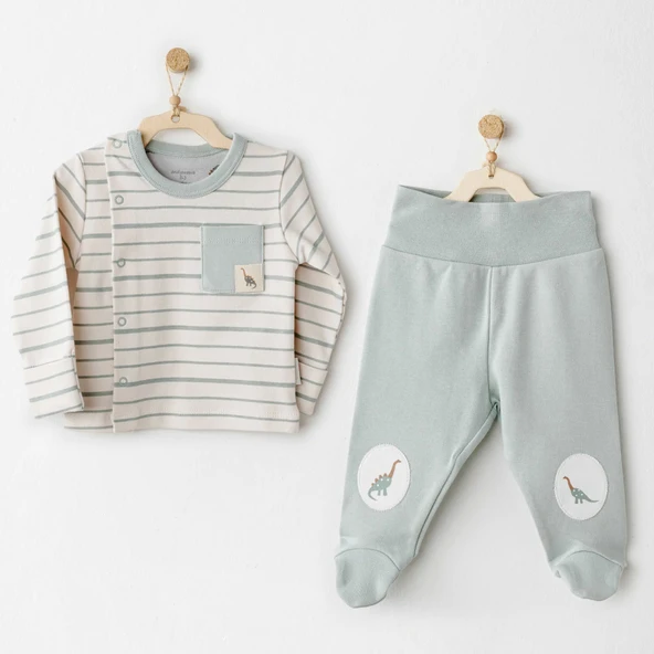 Andywawa Ac26009 Mummy S Snuggle Saurus 2'li Zıbın Takım Green