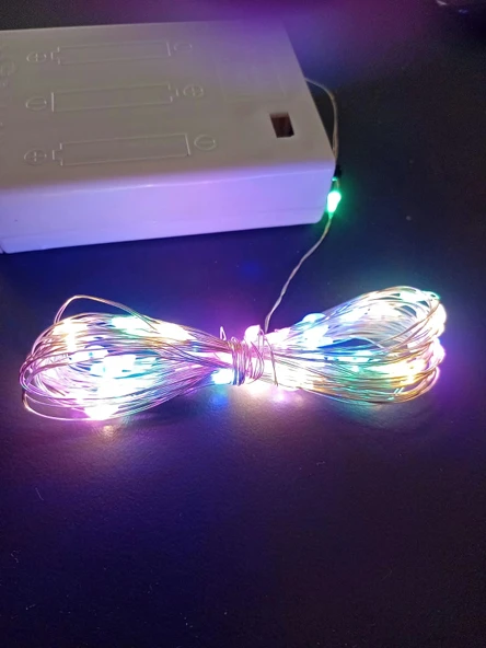 5mt Pilli Süsleme Ledi RGB Peri Led (5 Metrelik Piller Hariç) ürün görseli