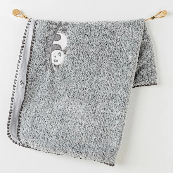 Andywawa Ac26033 Keep Smiling Welsoft Battaniye 90x85 Grey