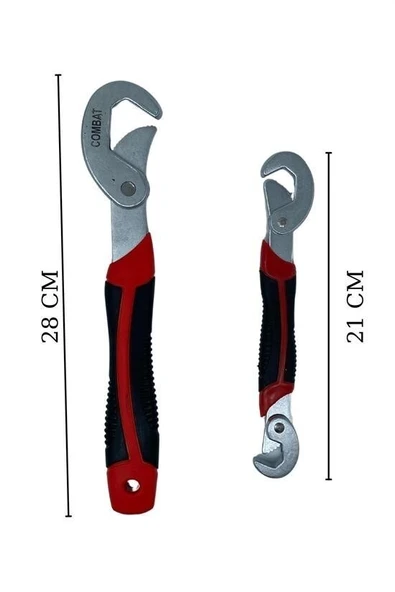 Çok Fonksiyonlu Ergonomik  Ayarlanabilir Büyük Küçük Akıllı Pense Anahtar 2li Set - Resim 7