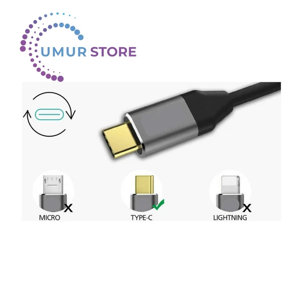 Type-C To Display Port Kablo 4K Görüntü Aktarım Kablosu 120 cm - Resim 4