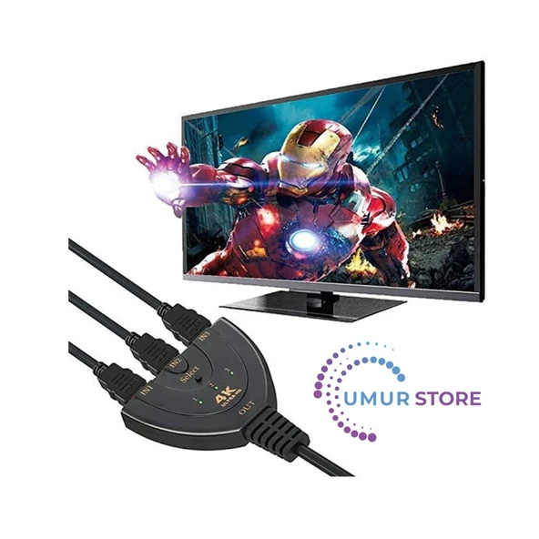 Ally 3 Port Hdmı Çoklayıcı Full Hd HDMI Switch - Resim 4