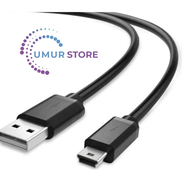 USB to Mini Uyumlu Data ve Şarj Kablosu - 1