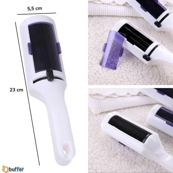 Taşınabilir Elektrostatik Hazneli Rulo Şeklinde Evcil Hayvan Tüyü Saç Toplayıcısı - Resim 7