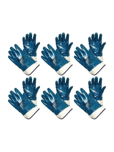 Nalburkent Bay-El EL170 Nitril Kaplama İş Eldiveni 10 Beden Petrolcü Sıvacı 6 Çift