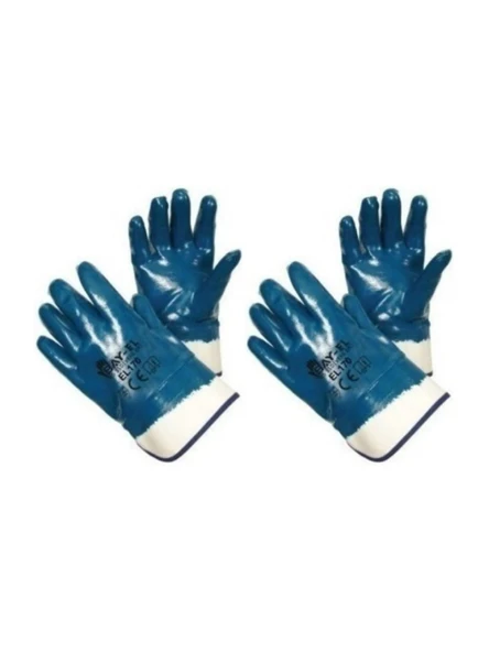 Nalburkent Bay-El EL170 Nitril Kaplama İş Eldiveni 10 Beden Petrolcü Sıvacı 2 Çift