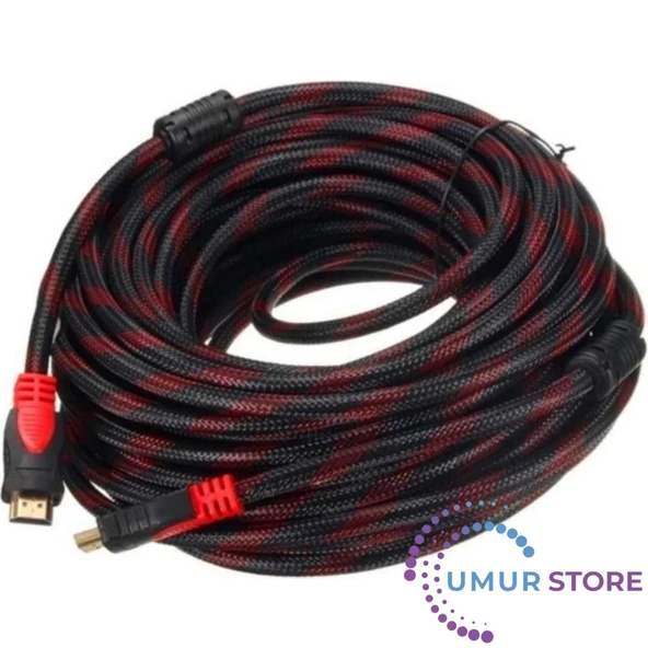 15M Metre 1080P Hasır Örgülü HDMI Kablo