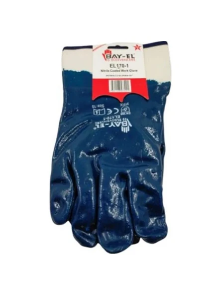 Nalburkent Bay-El EL170 Nitril Kaplama İş Eldiveni 10 Beden Petrolcü Sıvacı 4 Çift - 2
