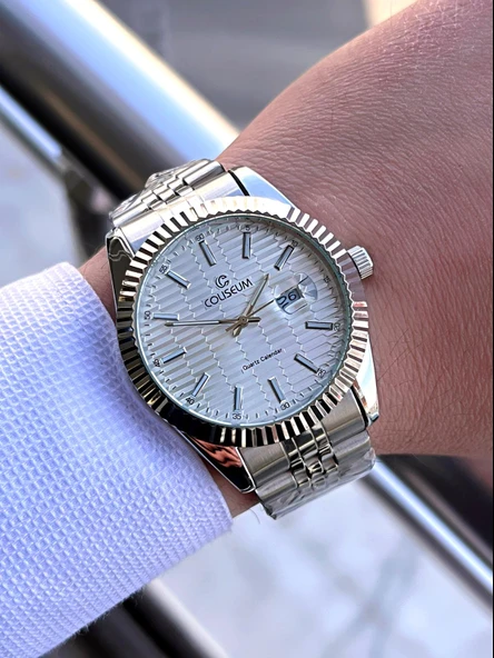 Coliseum Çelik Kordon Takvimli Kadran Kutulu Seri Erkek Kol Saati FT.AAS.I003 - Resim 2