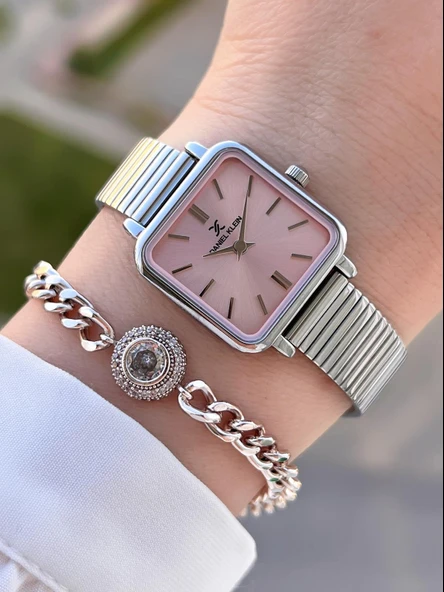 Daniel Klein Çelik Kordon Köşeli Kasa 2 Yıl Garantili Bileklik Hediyeli Kadın Kol Saat BFG.10835.2 ürün görseli