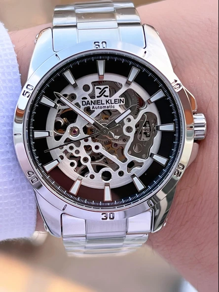 Daniel Klein Otomatik Ve Manuel Kurma Özellikli 30 Mt Suya Dayanıklı Erkek Kol Saat FDK.10783.F2 - Resim 3