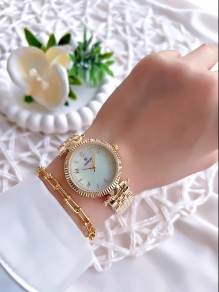 Coliseum Özel Tasarım Vintage Seri Kadın Kol Saati+ Bileklik Hediyeli CL8709.M1 - Resim 2