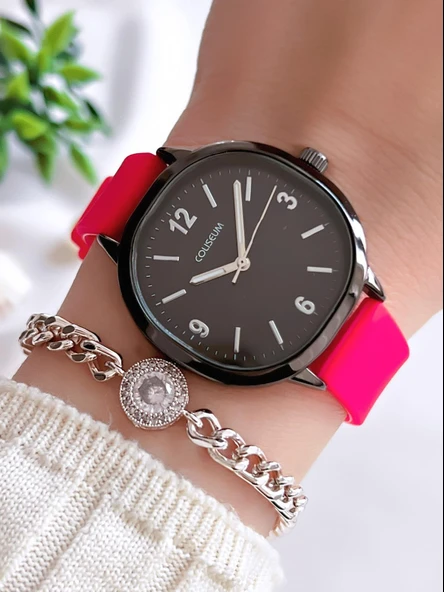 Coliseum Silikon Kordon Vintage Seri Kadın Kol Saati+Bileklik Hediyeli CL.8365.BM7 ürün görseli
