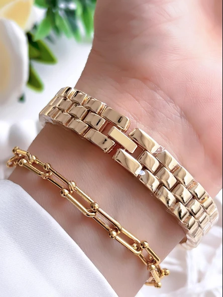 Coliseum Özel Tasarım Vintage Seri Kadın Kol Saati+ Bileklik Hediyeli CL8732.M6 - Resim 3