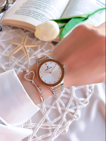 Daniel Klein Çelik Kordon 30 Mt Suya Dayanıklı Kadın Kol Saati+Bileklik BFG.1.10080.4 - Resim 2