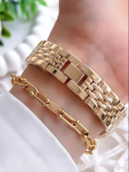 Coliseum Özel Tasarım Vintage Seri Kadın Kol Saati+ Bileklik Hediyeli CL8709.M1 - Resim 3