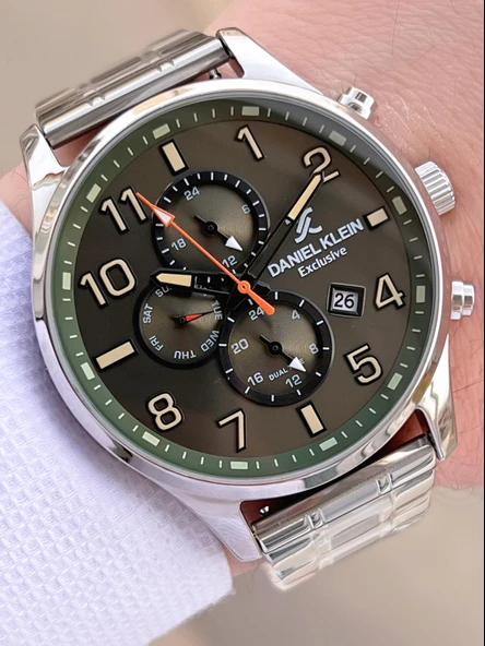 Daniel Klein Çelik Kordon & Deri Kordonlu İç Fonksiyonları Aktif 3 Atm Erkek Kol Saati BCK.10737.Y6 - Resim 4