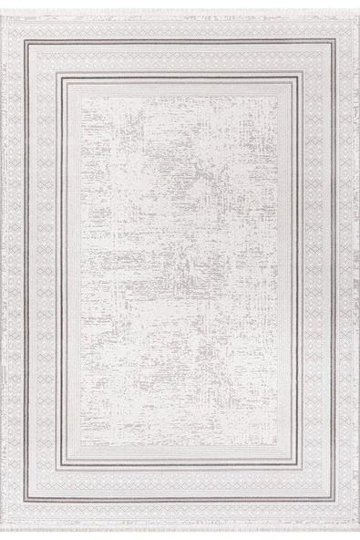 Pastel Halı Zena 404A Krem Gri Serisi Akrilik Salon Oturma Yatak Odası Halısı ürün görseli 1