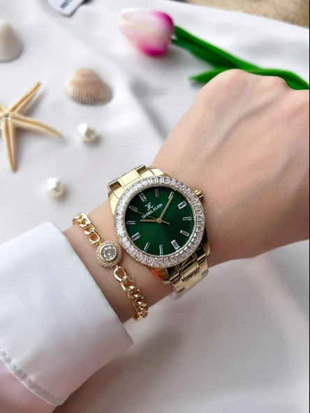 Daniel Klein Çelik Kordon 30 Mt Suya Dayanıklı Kadın Kol Saati+Bileklik BFG.13484.X7 - Resim 2