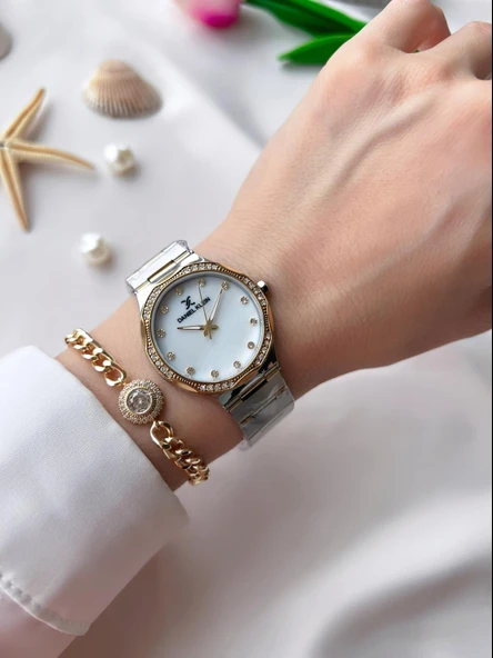 Daniel Klein Çelik Kordon 30 Mt Suya Dayanıklı Kadın Kol Saati+Bileklik BFG.10734X4 - Resim 2