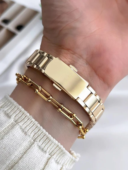 Coliseum Özel Tasarım Vintage Seri Kadın Kol Saati+ Bileklik Hediyeli CL8365.BM3 - Resim 3