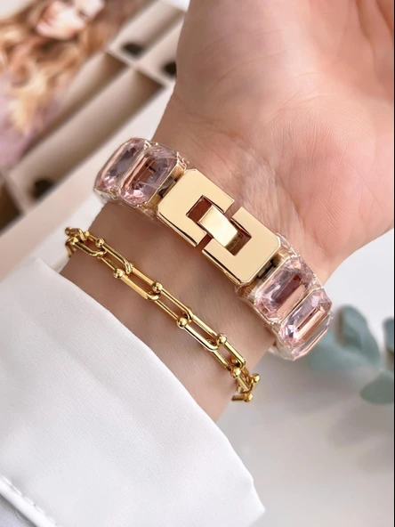 Coliseum Özel Tasarım Vintage Seri Taşlı Kordon Model Kadın Kol Saati+Bileklik Hediyeli CL8888.S02 - Resim 3