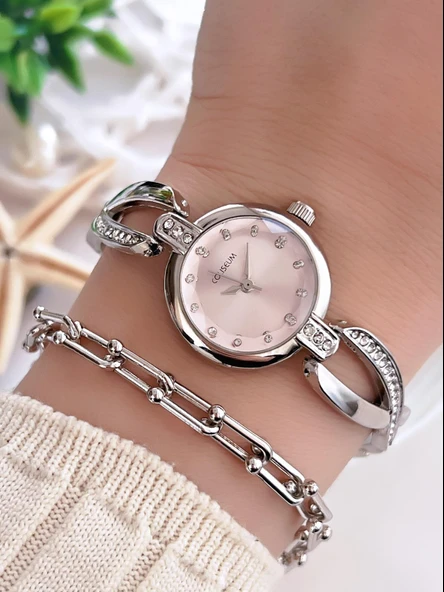 Coliseum Özel Tasarım Vintage Seri Kadın Kol Saati+ Bileklik Hediyeli CL8454.M5 ürün görseli