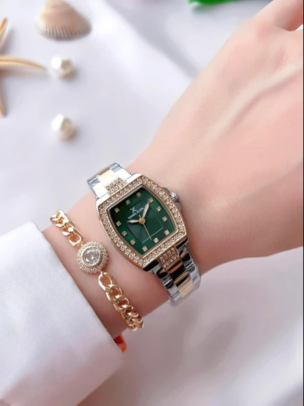 Daniel Klein Çelik Kordon 30 Mt Suya Dayanıklı Kadın Kol Saati+Bileklik BFG.13784X6 - Resim 2