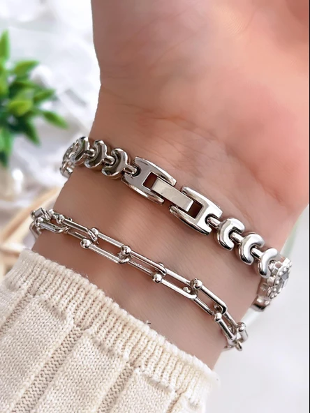 Coliseum Özel Tasarım Taşlı Kasa Ve Kordon Vintage Seri Kadın Kol Saati+ Bileklik Hediyeli CL8712.T4 - Resim 4