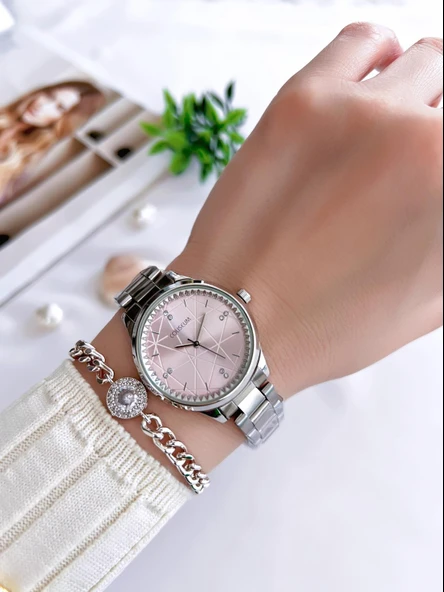 Coliseum Özel Tasarım Vintage Seri Kadın Kol Saati+ Bileklik Hediyeli CL8369.M9 - Resim 2