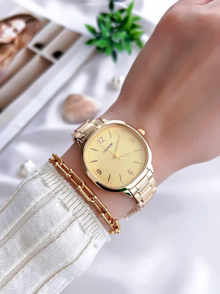 Coliseum Özel Tasarım Vintage Seri Kadın Kol Saati+ Bileklik Hediyeli CL8365.BM3 - Resim 2