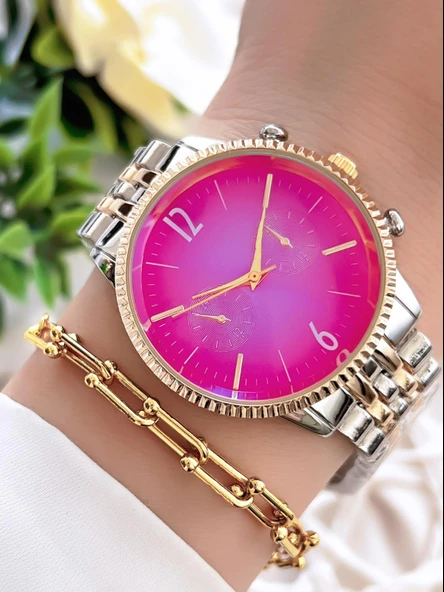 Coliseum Welder Kasa Renkli Cam Vintage Seri Kadın Kol Saati+ Bileklik WDR.10L01.L2 ürün görseli