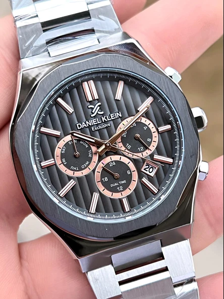 Daniel Klein İç Fonksiyonları Aktif 30 Mt Suya Dayanıklı 2 Yıl Garantili Erkek Kol Saati FDK.13451F5 - Resim 2