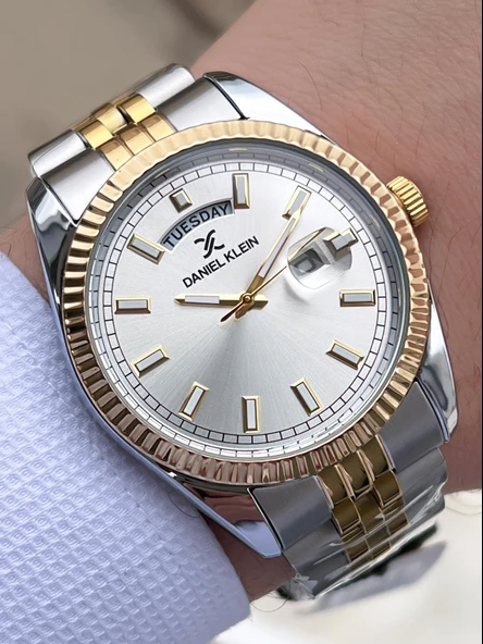 Daniel Klein Takvimli Kadran Rolex Kasa 30 Mt Suya Dayanıklı 2 Yıl Garantili Erkek Kol Saati 10010F6 ürün görseli