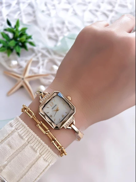 Coliseum Özel Tasarım Vintage Seri Kadın Kol Saati+ Bileklik Hediyeli - Resim 2