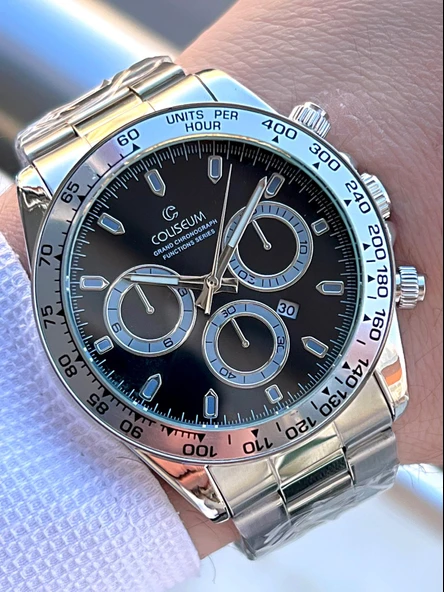 Coliseum Çelik Kordon Takvimli Kadran Kutulu Seri Erkek Kol Saati FT.CLS.E8743.S ürün görseli